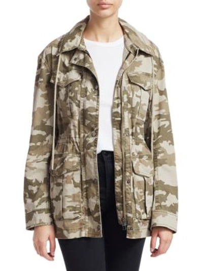 Shop Atm Anthony Thomas Melillo Stretch Camo Jacket In Army Camo