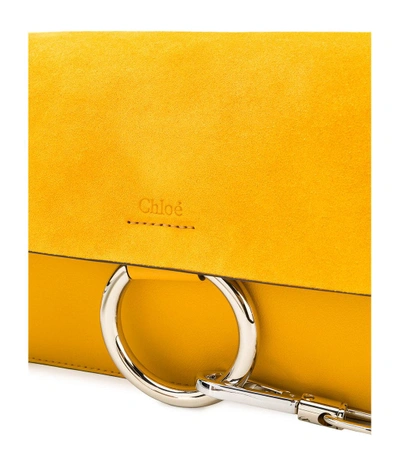 Shop Chloé Yellow Faye Shoulder Bag