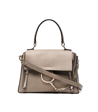 Shop Chloé Grey Faye Day Shoulder Bag