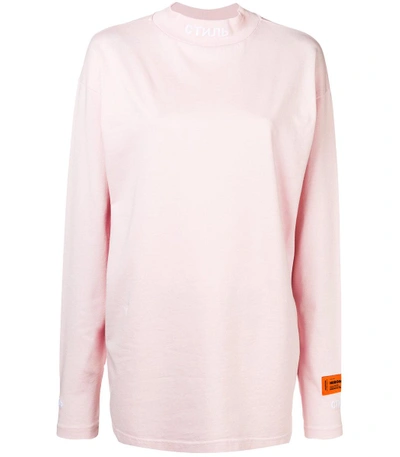 Shop Heron Preston Pink Turtle Neck T-shirt