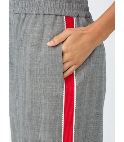 Shop Calvin Klein 205w39nyc Grey Side Stripe Trousers