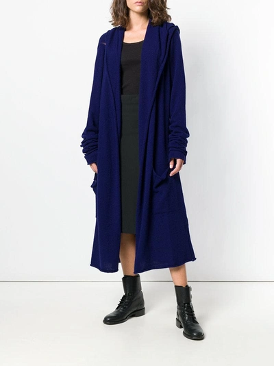 Shop Lost & Found Rooms Long Hooded Cardigan - Blue