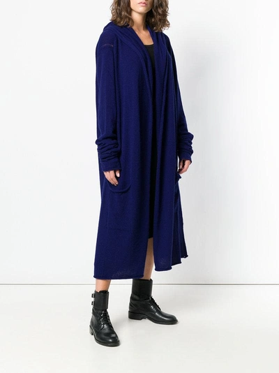 Shop Lost & Found Rooms Long Hooded Cardigan - Blue