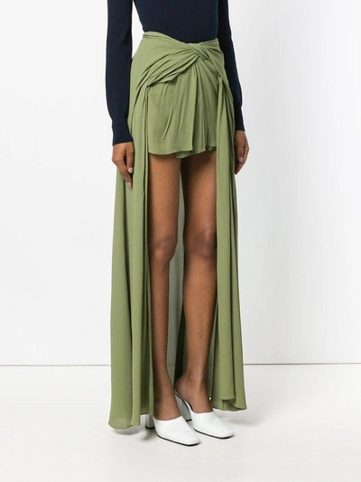 Shop Jacquemus Asymmetric Long Flared Skirt