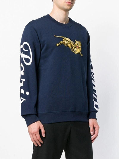 Shop Kenzo Jumping Tiger Sweatshirt In Blue