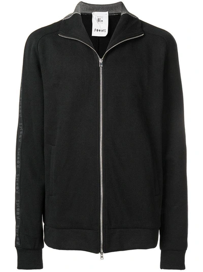 Shop Lost & Found Zip Oversized Sweatshirt In Black