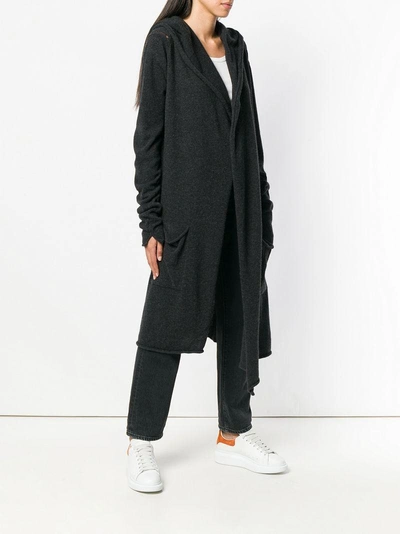 Shop Lost & Found Ria Dunn Hooded Oversized Cardi-coat - Grey