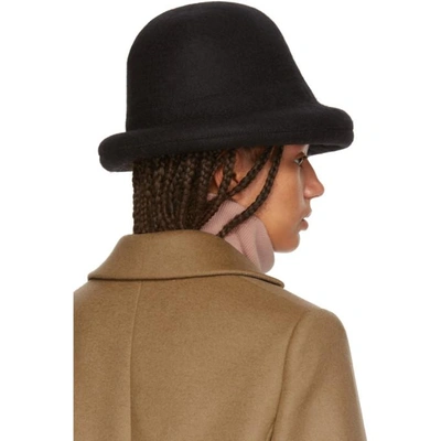 Shop Acne Studios Black Wool Bowler Hat