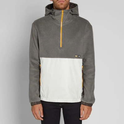 Shop Lanvin Mountain Fleece Popover Jacket In Grey