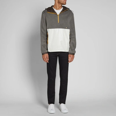 Shop Lanvin Mountain Fleece Popover Jacket In Grey