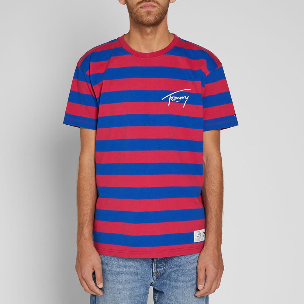 tommy signature stripe tee