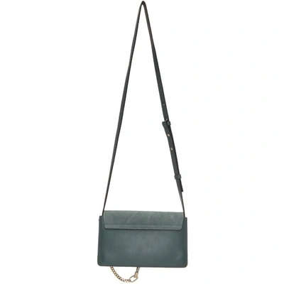 Shop Chloé Chloe Blue Faye Small Shoulder Bag In 41h Cloudyb