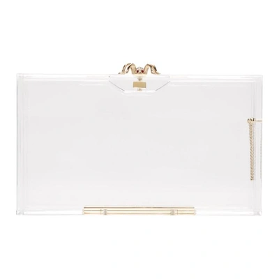 Shop Charlotte Olympia Transparent Perspex Pandora Classic Clutch In 1985 Clear