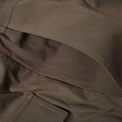 Shop Rick Owens Drawstring Cropped Cargo Pant In Grey