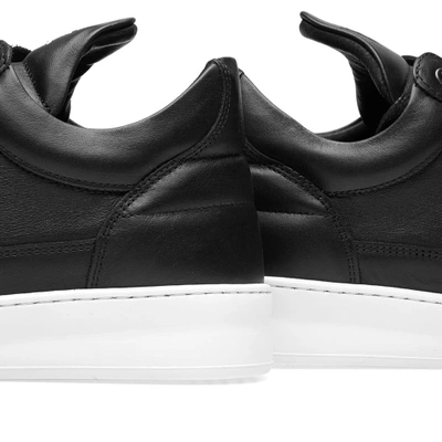 Shop Filling Pieces Low Top Plain Lane Nappa Leather Sneaker In Black