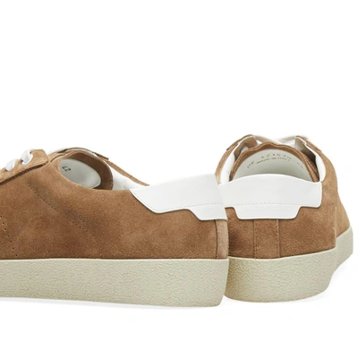 Shop Saint Laurent Sl-06 Court Classic Nubuck Sneaker In Brown