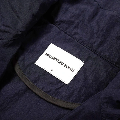 Shop Mki Nylon Full Zip Jacket In Blue