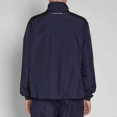 Shop Mki Nylon Full Zip Jacket In Blue
