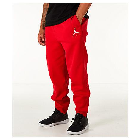 jordan men's jumpman red fleece pant