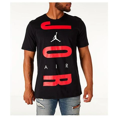 Shop Nike Men's Jordan Air Wordmark T-shirt, Black