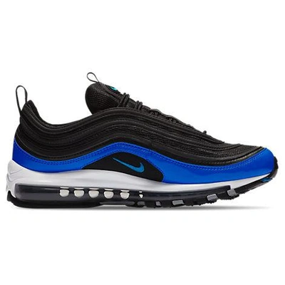 Shop Nike Men's Air Max 97 Casual Shoes In Black/blue Nebula/wolf Grey