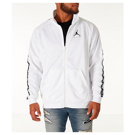 Nike Men's Jordan Sportswear Jumpman Taped Tricot Jacket, White | ModeSens