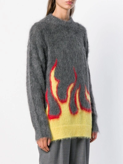 Shop Prada Flame Sweater In Grey