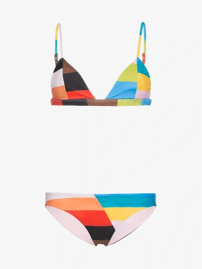 Shop Mara Hoffman Astrid Chapiteau Print Bikini In Multicolour