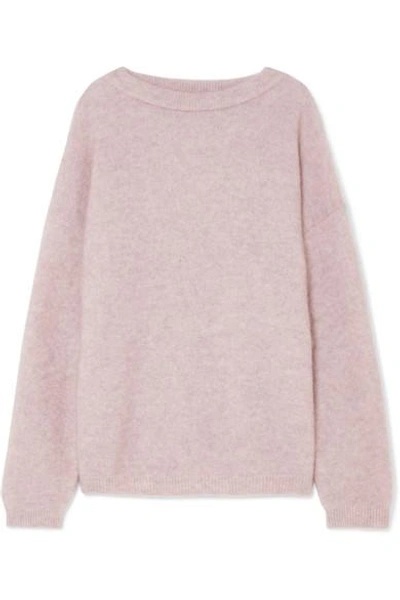 Shop Acne Studios Dramatic Knitted Sweater In Lilac