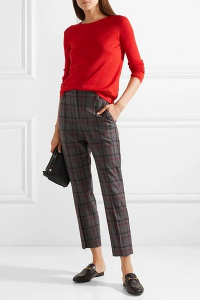 Shop Akris Cashmere And Silk-blend Sweater In Red