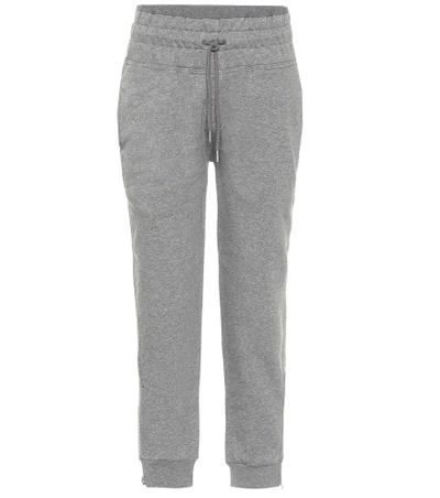 Shop Adidas By Stella Mccartney Cotton-blend Trackpants In Grey