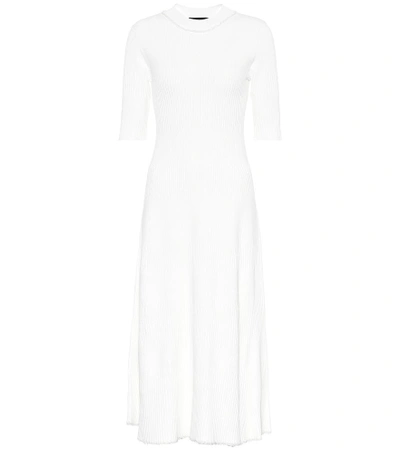 Shop Proenza Schouler Ribbed Knit Midi Dress In White