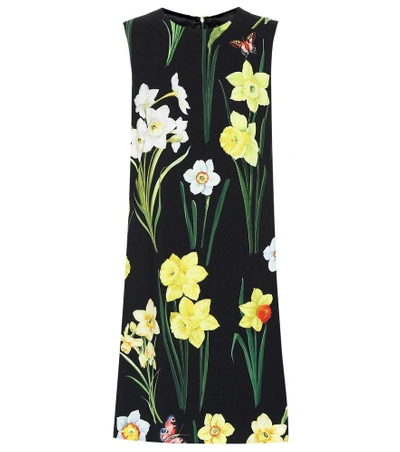 Shop Dolce & Gabbana Floral-printed Dress In Black