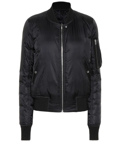 Shop Rick Owens Bomber Jacket In Black