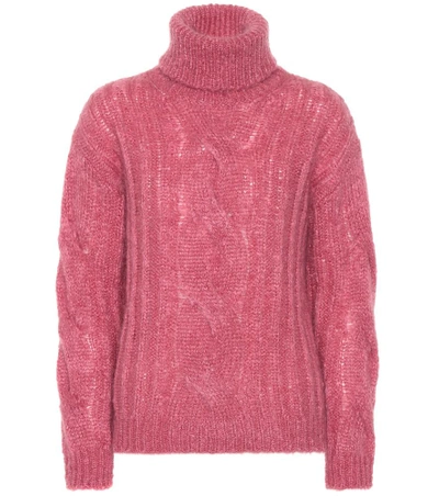 Shop Max Mara Melk Mohair-blend Sweater In Pink
