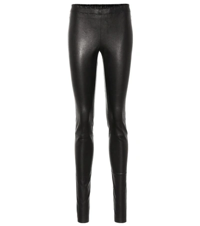 Shop Stouls Carolyn Leather Leggings In Black