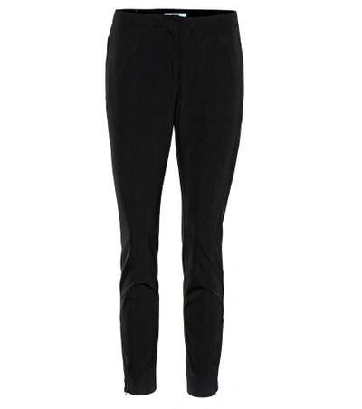 Shop Prada Mid-rise Slim Pants In Black