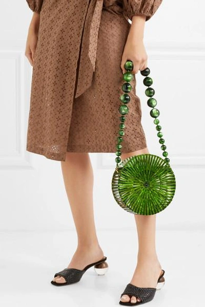 Shop Cult Gaia Luna Acrylic Shoulder Bag In Green