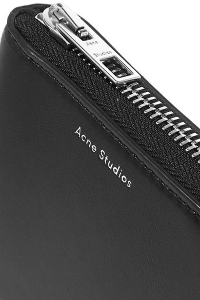 Shop Acne Studios Kei S Leather Wallet In Black