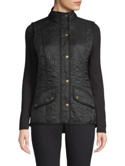 Shop Barbour Cavalry Fleece-lined Vest In Black