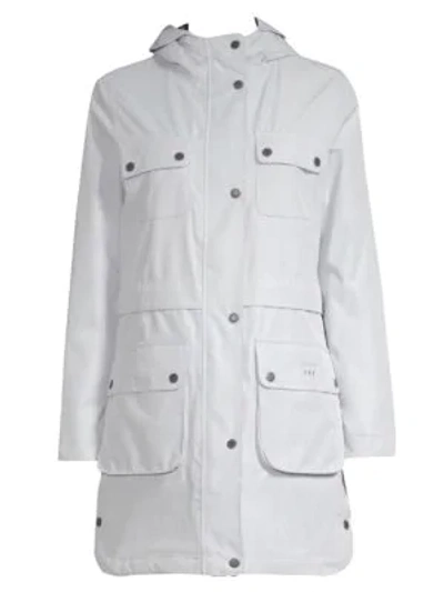 Barbour Isobar Waterproof Jacket W/ Four Pockets In Ice White | ModeSens