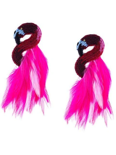 Shop Mignonne Gavigan Flamingo Stud Earrings In Pink