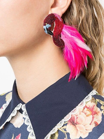 Shop Mignonne Gavigan Flamingo Stud Earrings In Pink