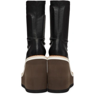 Shop Clergerie Black Britt Wedge Boots In 139 Blk Nap