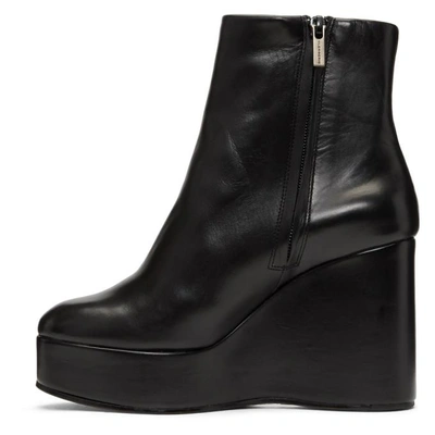Shop Clergerie Black Belen Wedge Ankle Boots In 011 Black