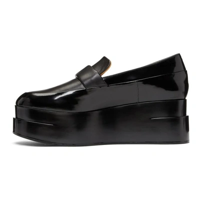 Shop Clergerie Black Lynn Platform Loafers In Black/black