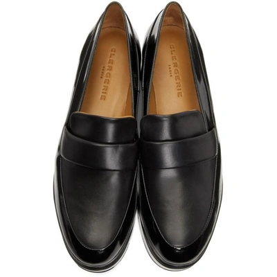 Shop Clergerie Black Lynn Platform Loafers In Black/black
