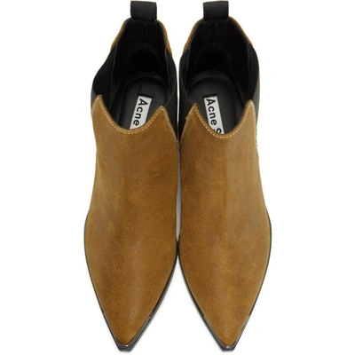 Shop Acne Studios Brown Suede Jensen Boots In Camel Brown