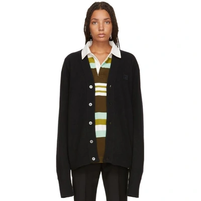 Shop Acne Studios Black Neve Face Cardigan