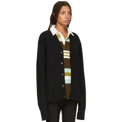 Shop Acne Studios Black Neve Face Cardigan